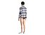 Mens shirt with check and solid fabric