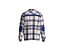 Mens shirt with check and solid fabric
