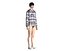 Mens shirt with check and solid fabric