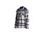 Mens shirt with check and solid fabric