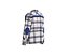 Mens shirt with check and solid fabric