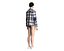 Mens shirt with check and solid fabric
