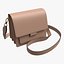 Women Shoulder Bag Light Brown Leather