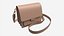 Women Shoulder Bag Light Brown Leather