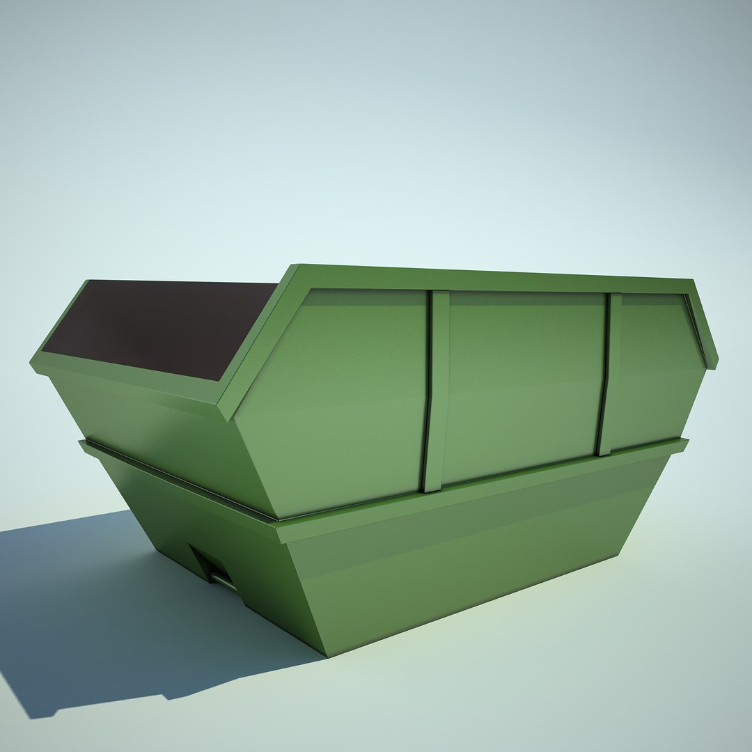 3d garbage container model