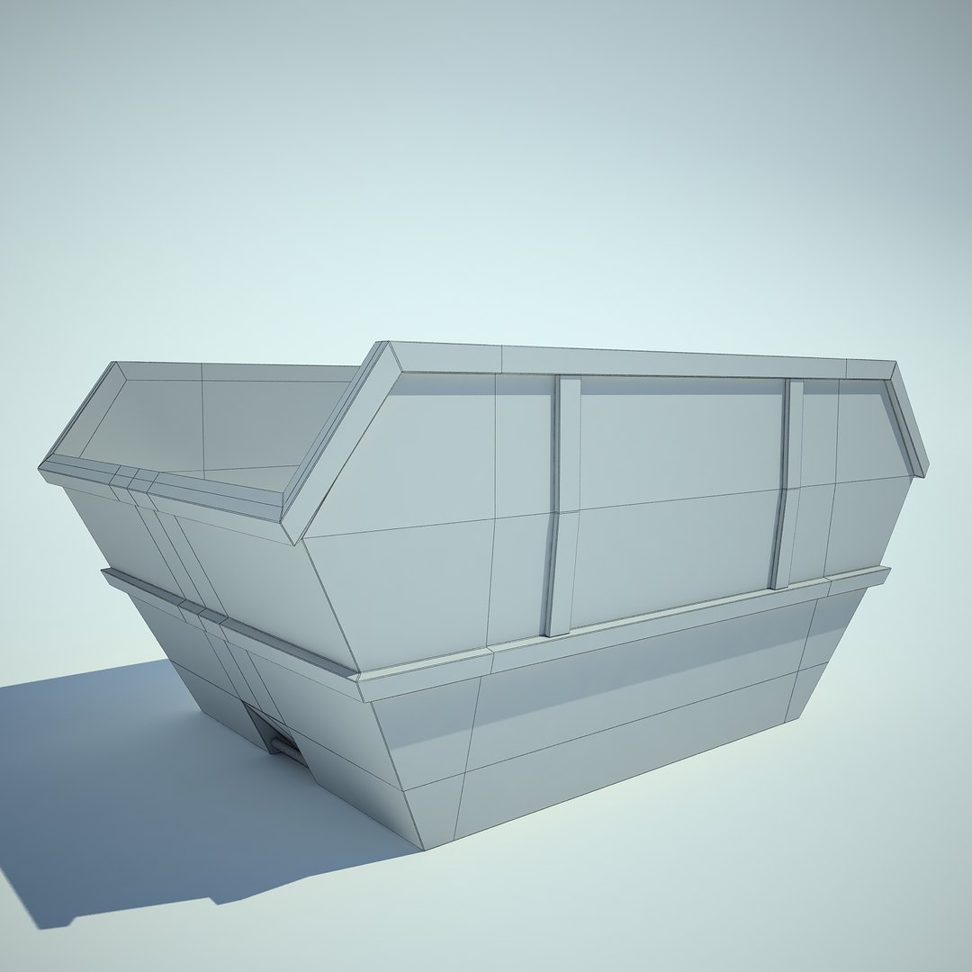 3d garbage container model