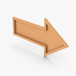 3D Wooden Arrow Signboard