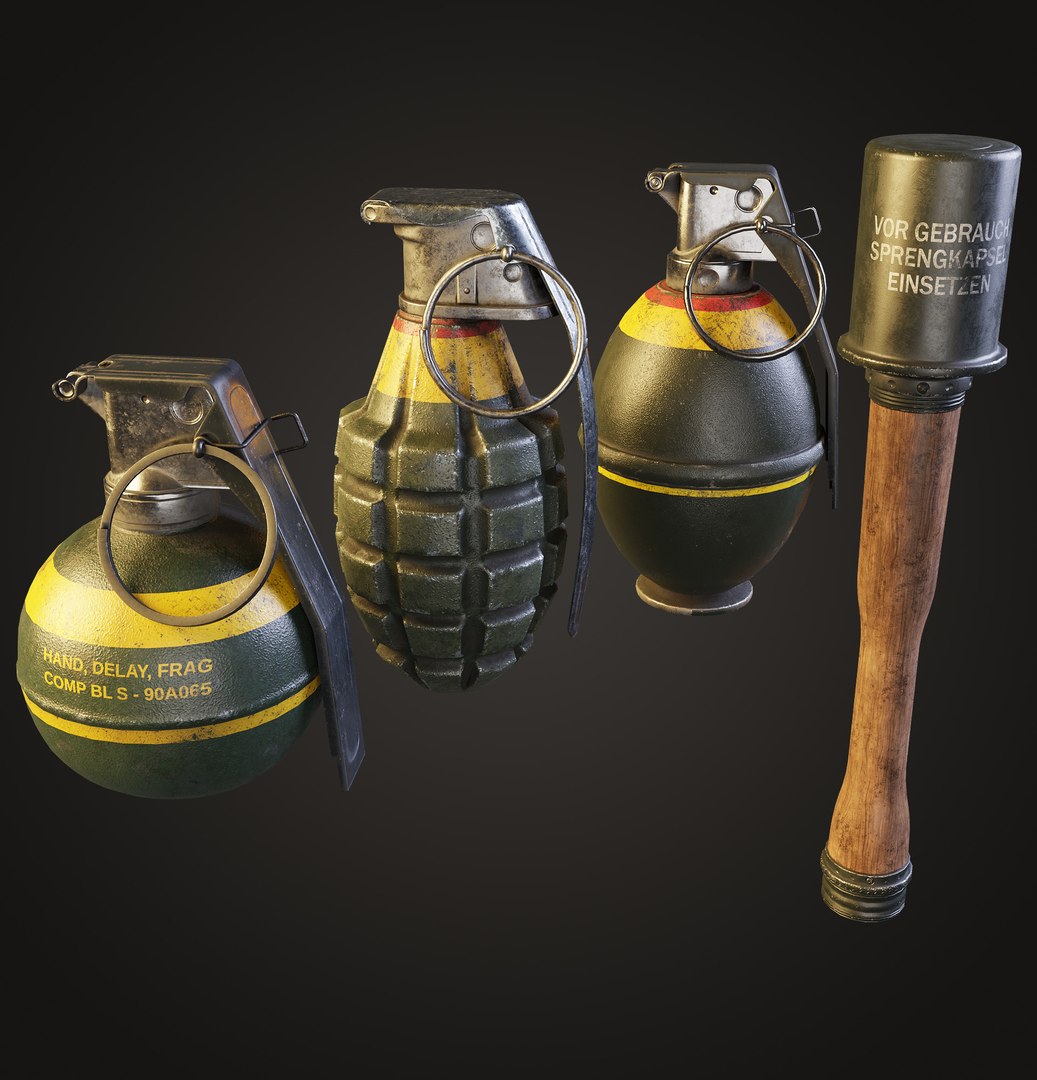 Frag grenades 3D model - TurboSquid 1700410