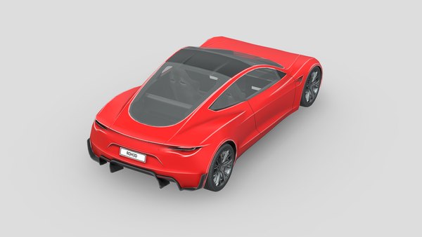modelo 3d Low Poly Car - Tesla Roadster - TurboSquid 2091472