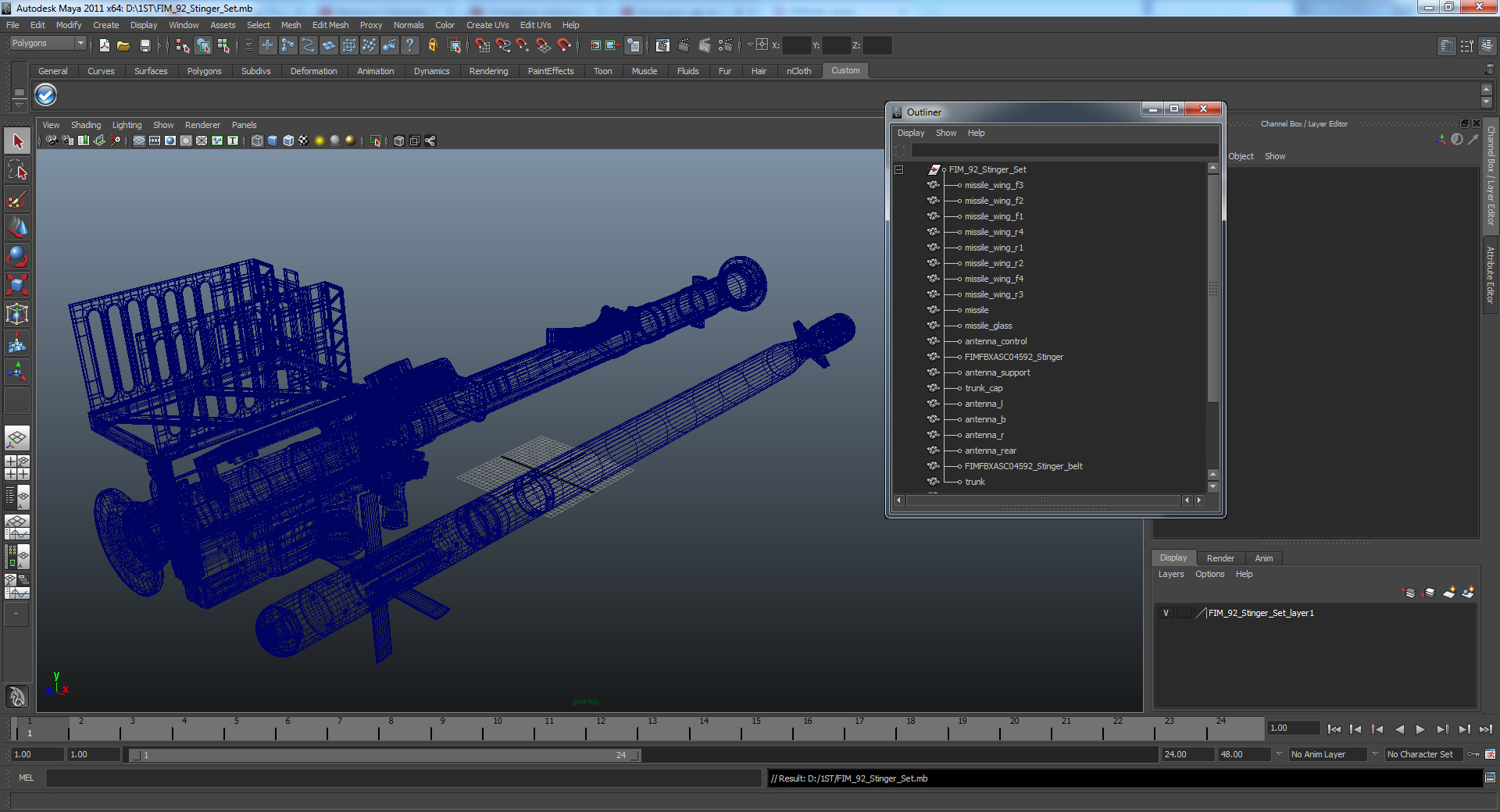3d model fim-92 stinger set