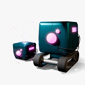 3D model Tech Loot Box And Cart