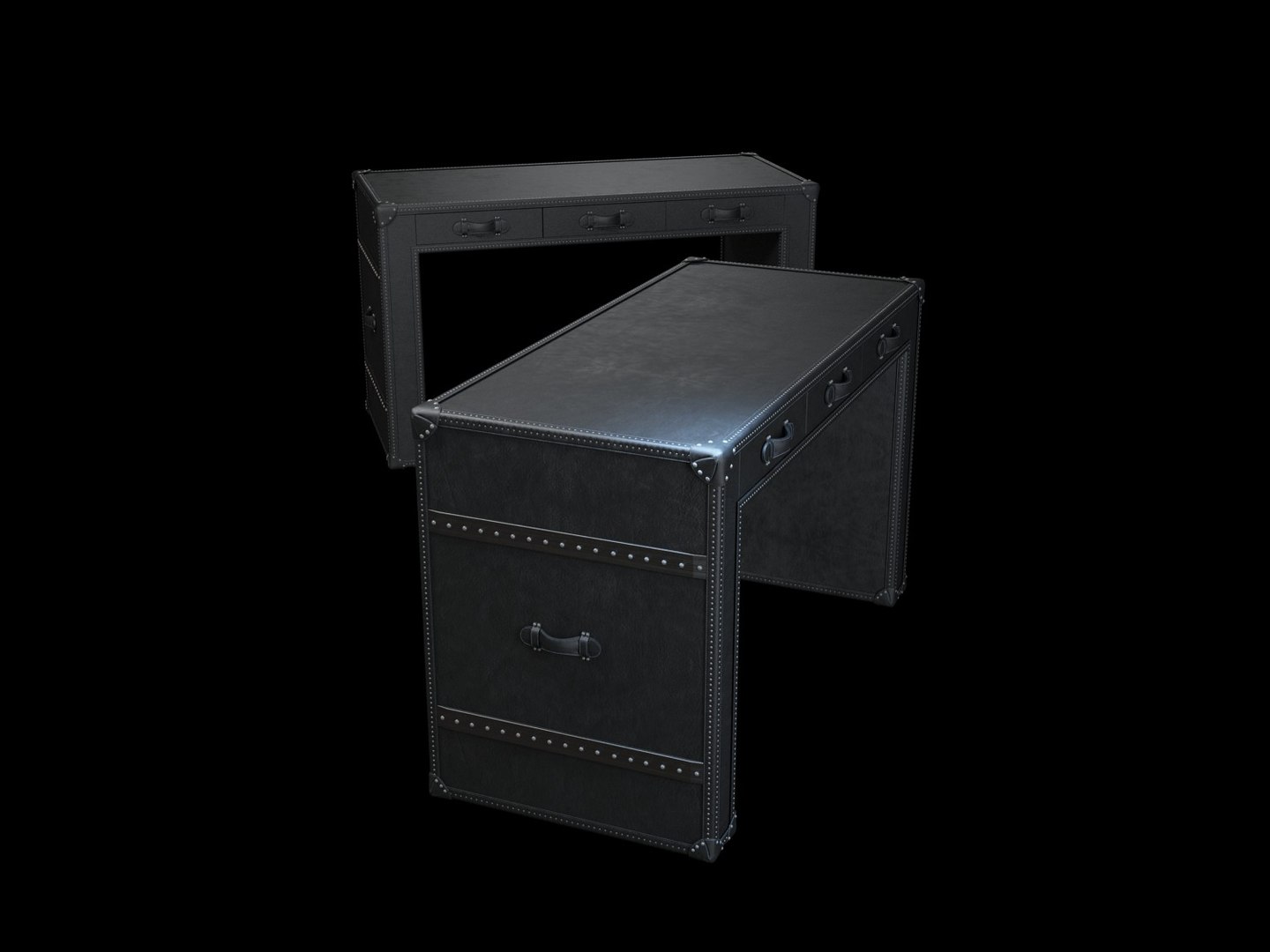 3d Model Of Mayfairsteamertrunk3drawerdesk