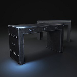 3d model of mayfair-steamer-trunk-3-drawer-desk