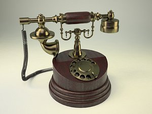 old telephone 3d model