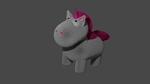 stuffed unicorn coconut model