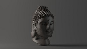 3D model Bust Sculpture statue budda buddha buddhism meditation face head religion