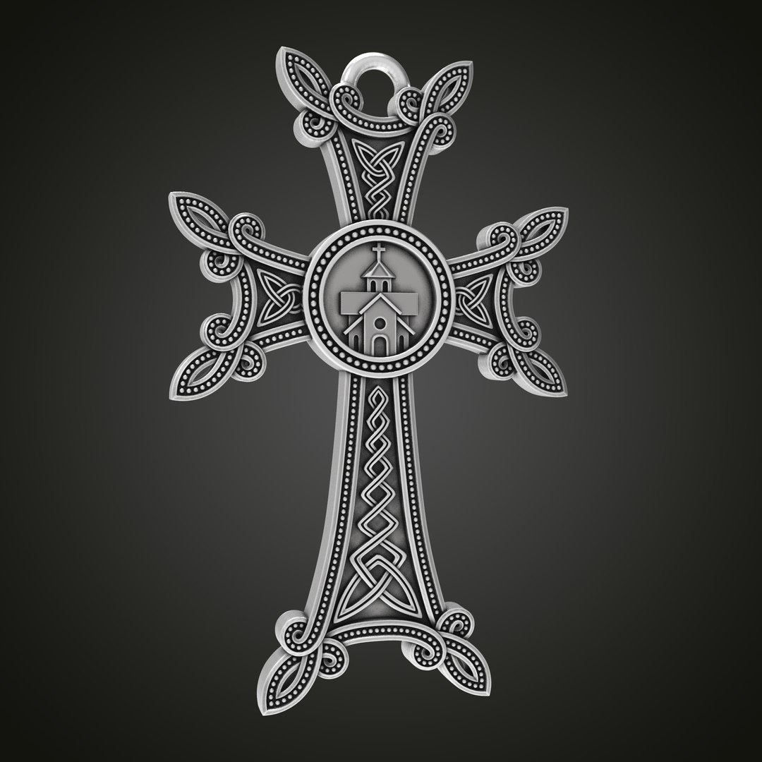 3D Model Armenian Cross Double-sided - TurboSquid 1882784