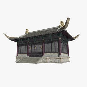3D Small palaces of ancient Asian architecture model