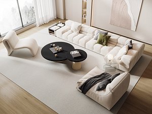 3D Modern living room