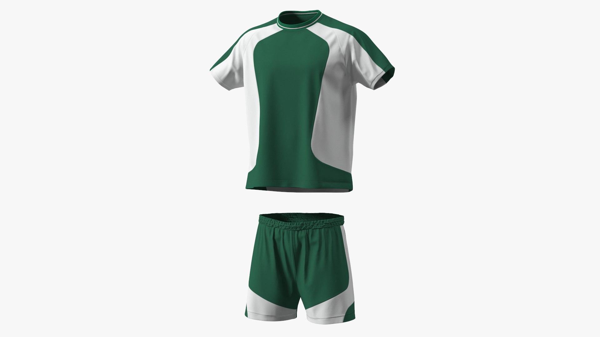 Soccer Uniform with Shin Guards 3D model preview