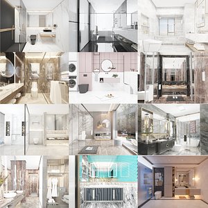12 Modern Bathroom - Collection 02 3D