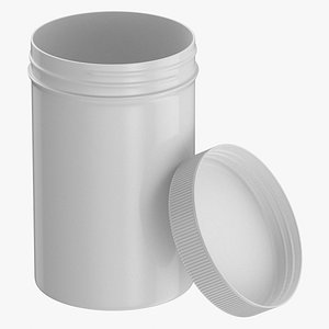 Plastic Jar Wide Mouth Straight Sided 25oz Open White