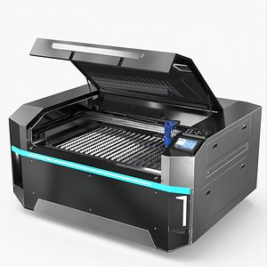 3D Steel Frame Laser Cutting System Rigged for Maya