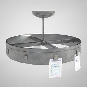 3D model Retro Cafe Ticket Holder - Old Diner Order Wheel