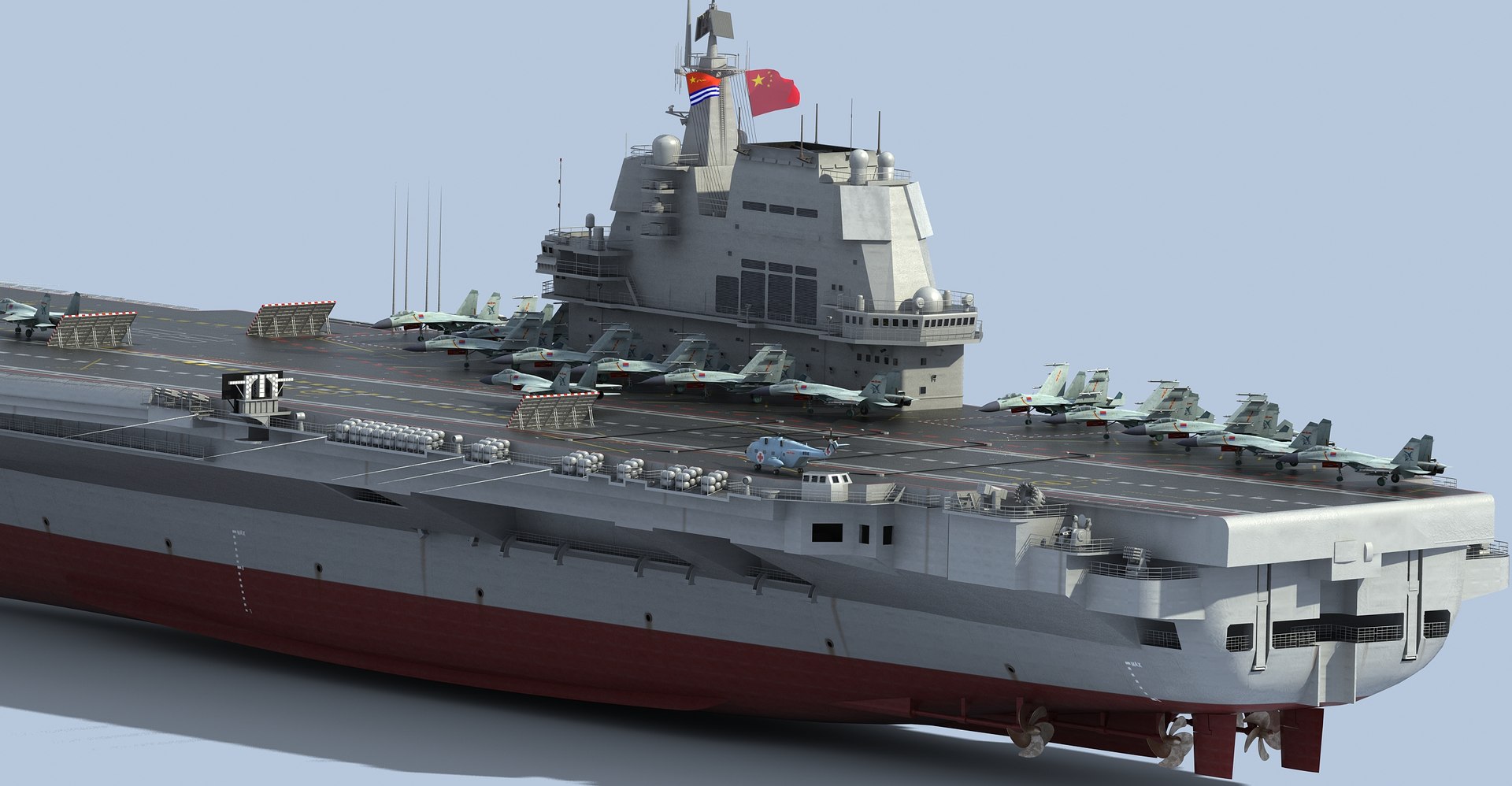 3D Model Chinese Aircraft Carrier CV-17 Shandong - TurboSquid 2001219