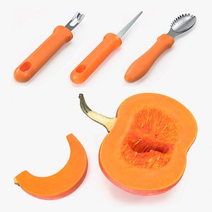 Pumpkin with Pumpkin Etching Tools Collection