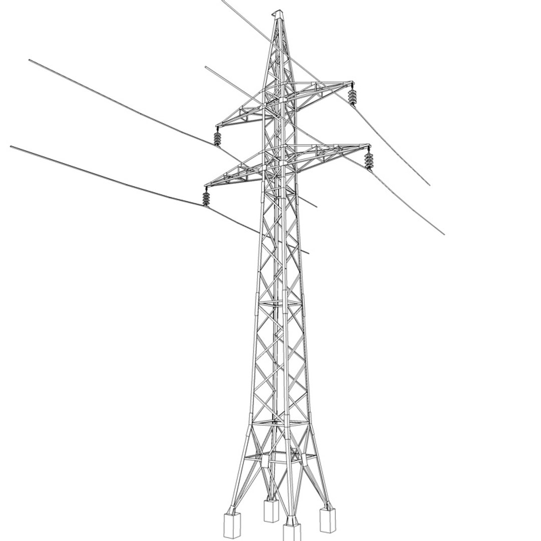 3ds Max Wrecked Tension Power Lines