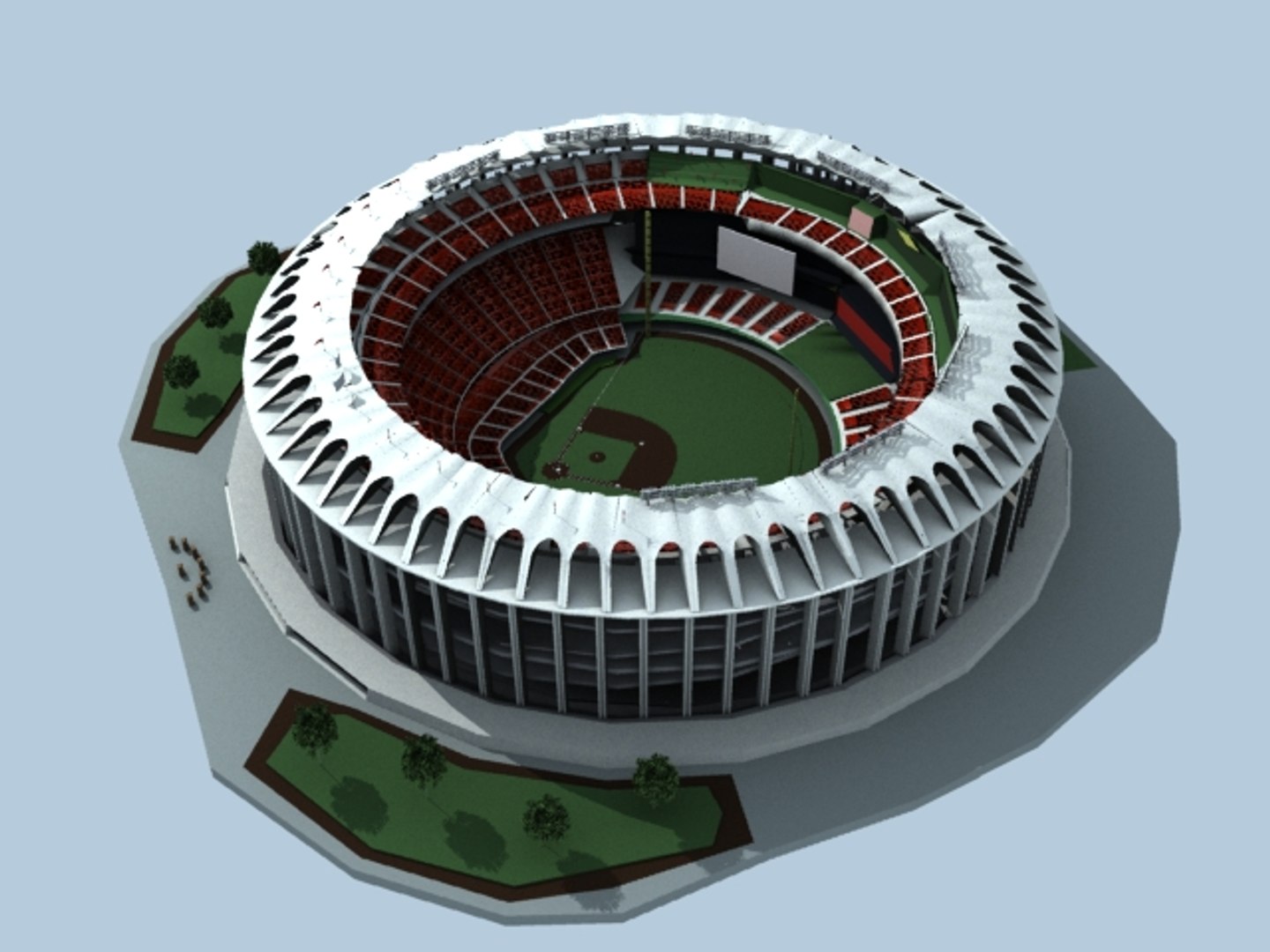 Busch Stadium 3d Model   1 