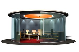 3d model office interior pod