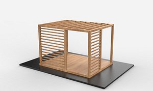 Wooden pergola 10 3D model 3D model