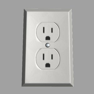 110v outlet 3d model