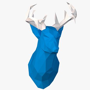 deer head paper 3d model