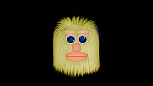 Furball 3D Realistic Head Mesh 3D model