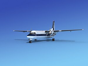 fokker 50 3d model