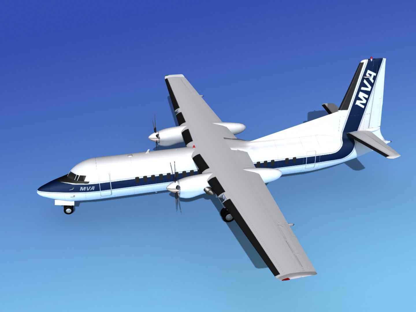 Fokker 50 3d Model