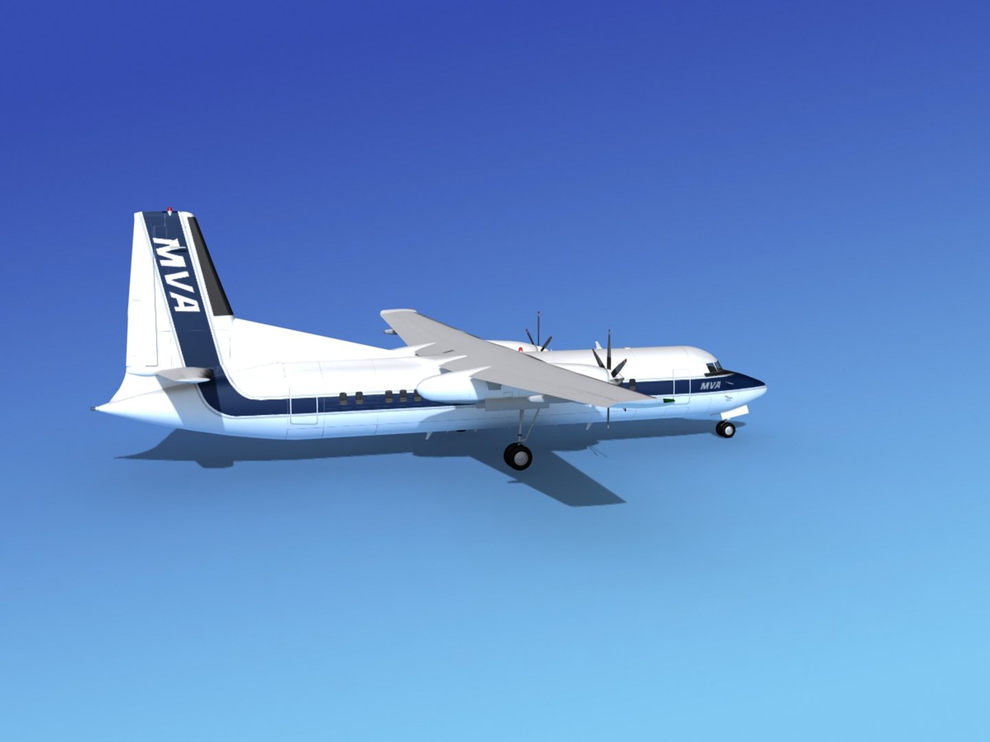 Fokker 50 3d Model