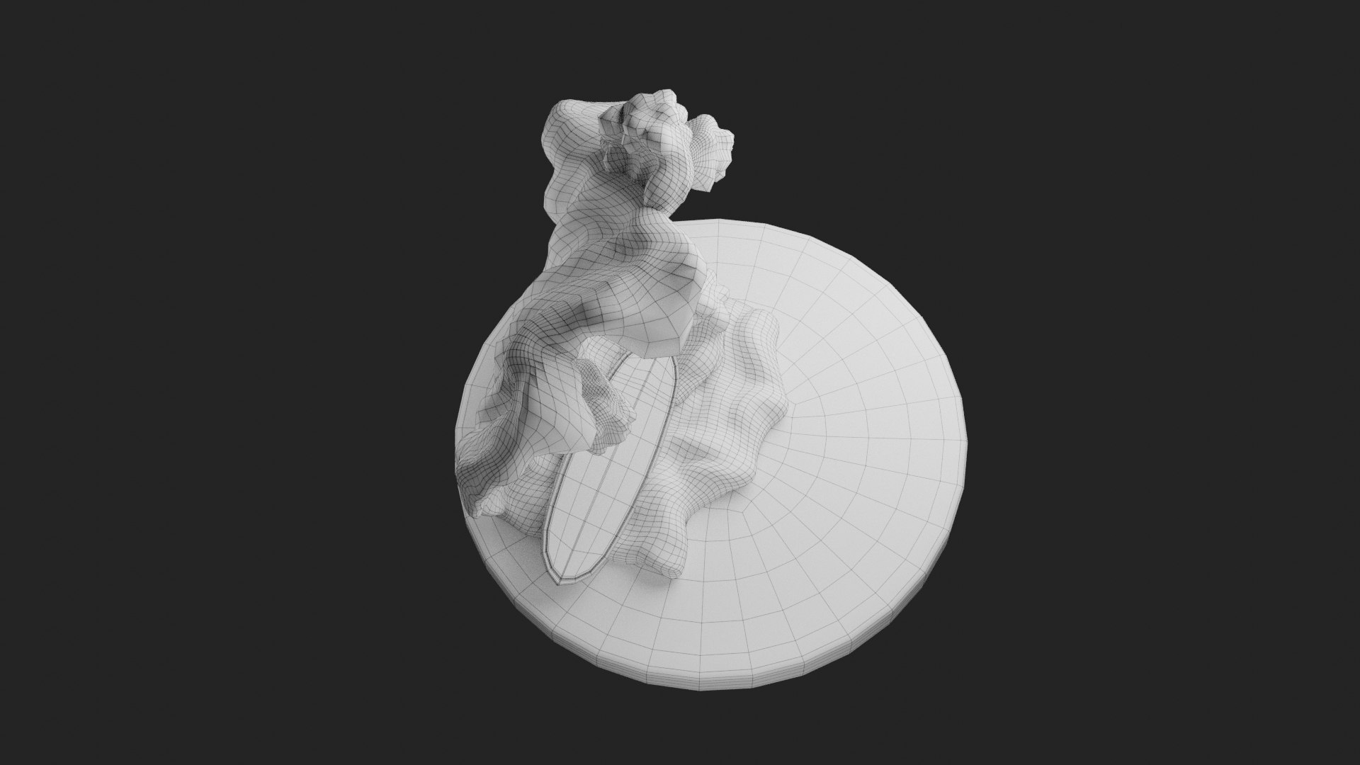 3D Surf With Surfing Board Model - TurboSquid 2089635