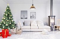 Christmas interior decoration 3D scene
