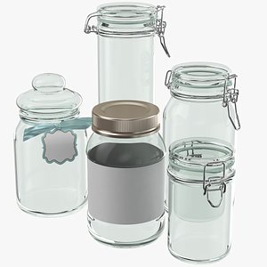 Empty Glass Jars Collection
