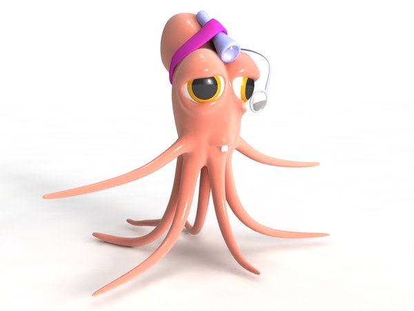 cartoon octopus doctor 3d x