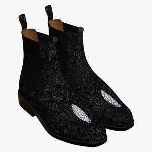 3D Stingray Leather Boots