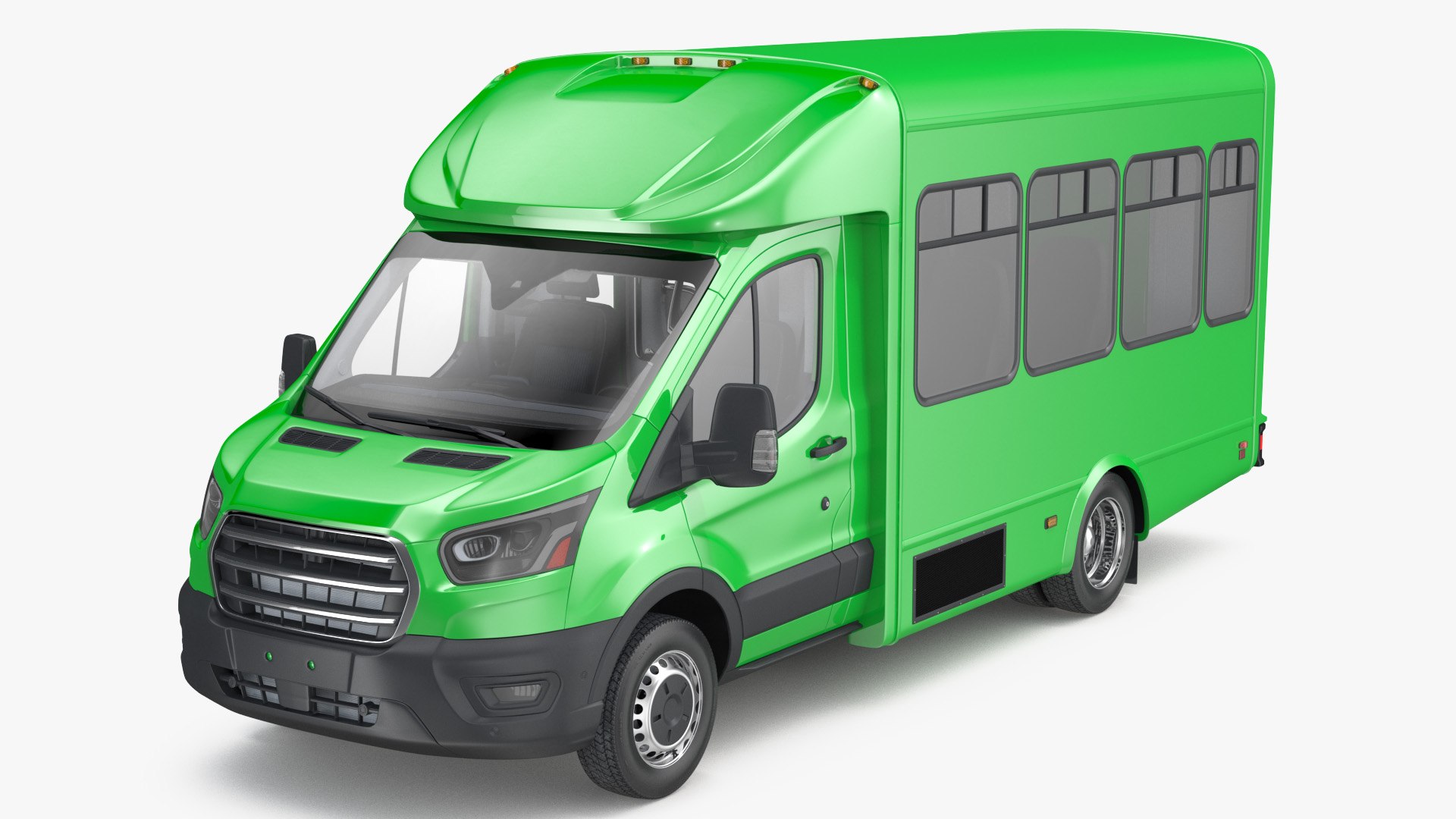 Passenger Shuttle Bus 3D model preview