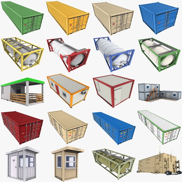 3d containers iso shipping