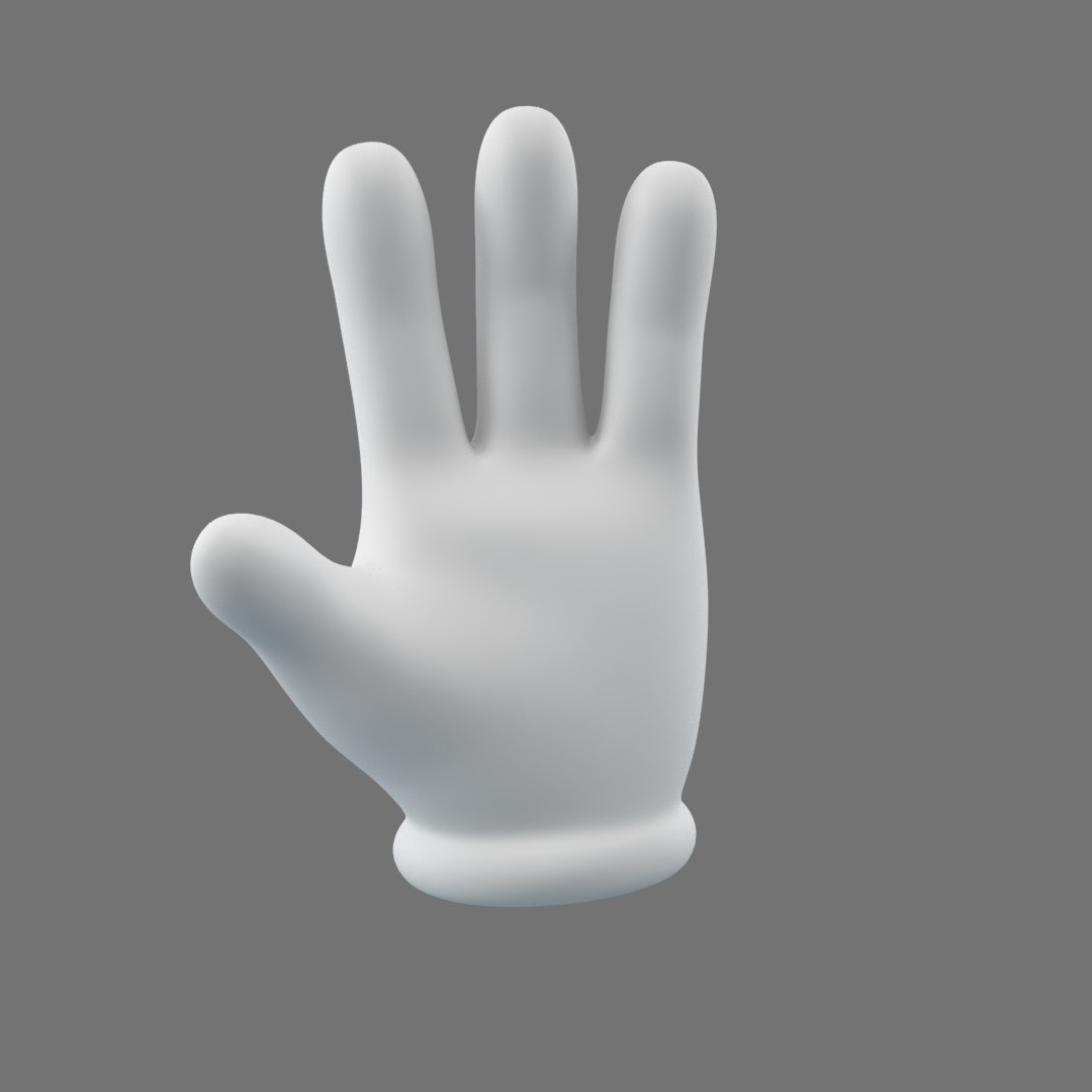 3D Gloved Hand 4 Fingers TurboSquid 1395949