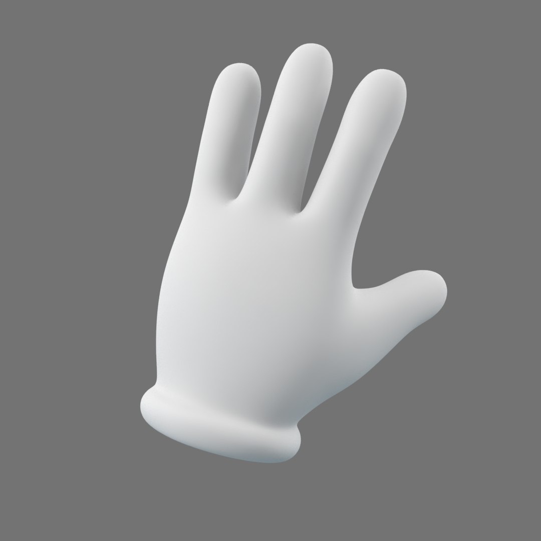 3D Gloved Hand 4 Fingers TurboSquid 1395949