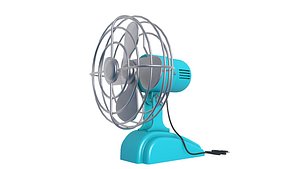 3D Retro Table Fan model
